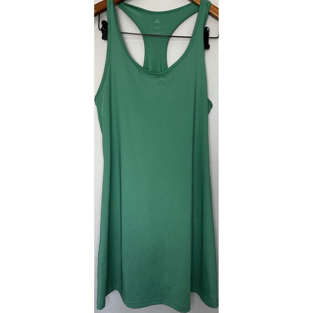adidas Green Sleeveless Tank Scoop Neck Knit Dress Size L